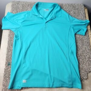 Fila Sport Golf Polo Shirt Mens XL Teal Short Sleeve Athletic Mesh‎ Under Arm